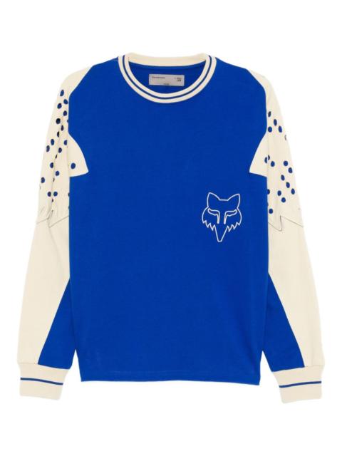 perforated long-sleeve sweatshirt