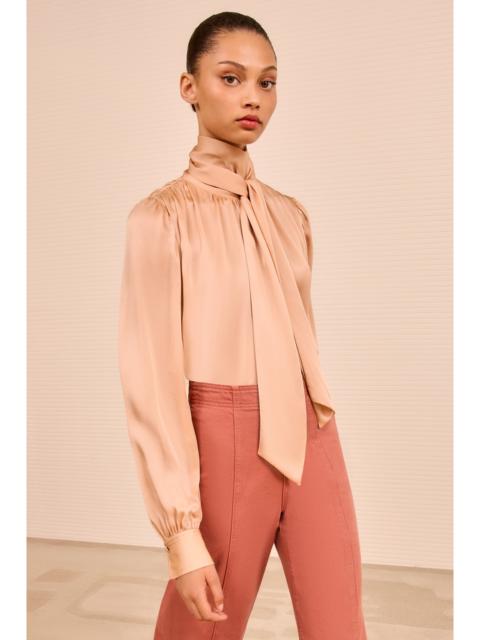 Ornament Tie Neck Blouse