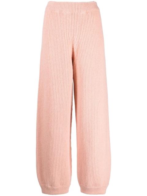 ribbed knitted trousers