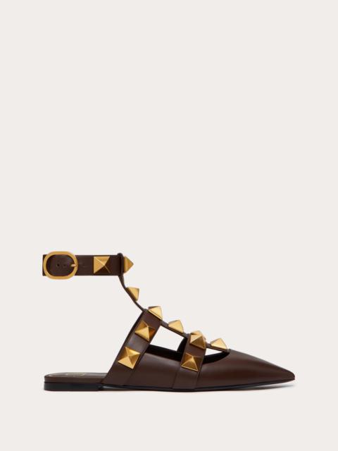 ROMAN STUD CALFSKIN BALLET FLAT