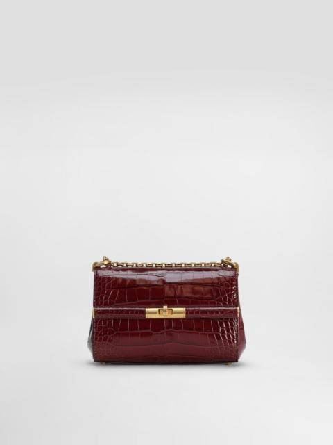 Marlene city mini bag in polished alligator