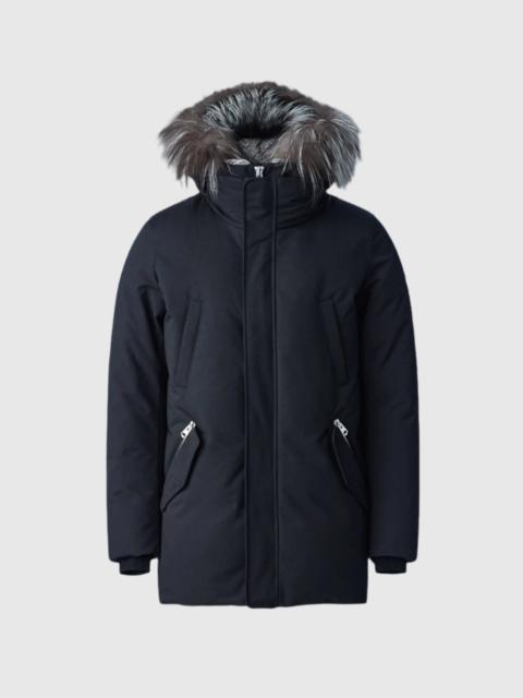 EDWARD 2-in-1 down parka with hooded bib and silver fox fur