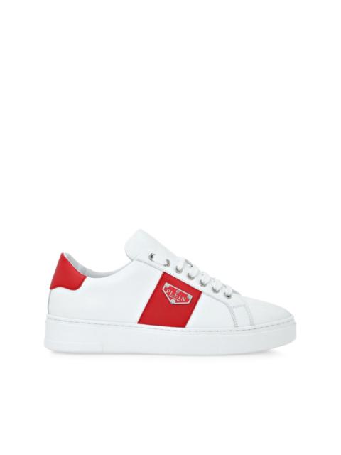 logo-plaque panelled sneakers