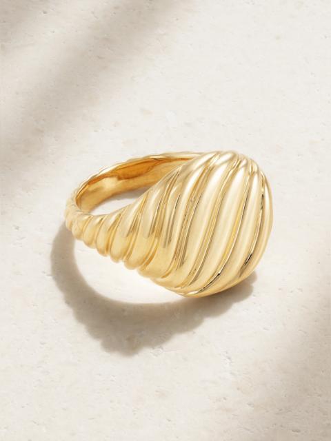 Cable 18-karat Gold Signet Ring