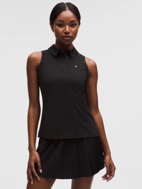 Quick-Dry Sleeveless Polo Shirt *Straight Hem