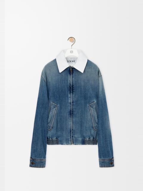 Zip-up jacket in denim