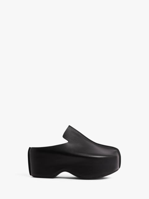 PLATFORM CLOG - HEELED LEATHER MULES