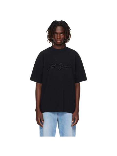 Black Logo Relaxed-Fit T-shirt