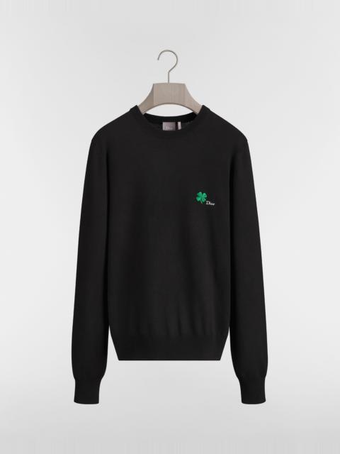 Sweater with Dior Clover Embroidery