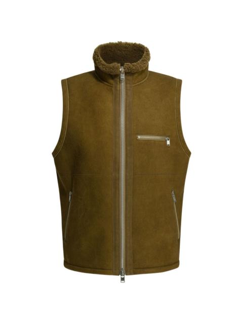 zip collar gilet