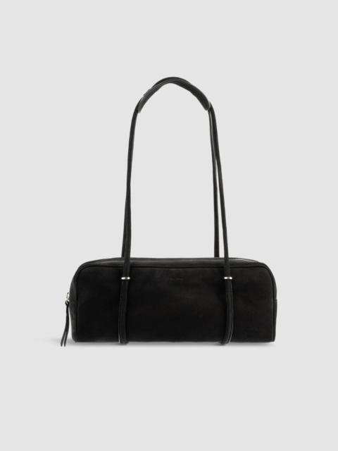 Kimberly Black Suede Leather Shoulder Bag
