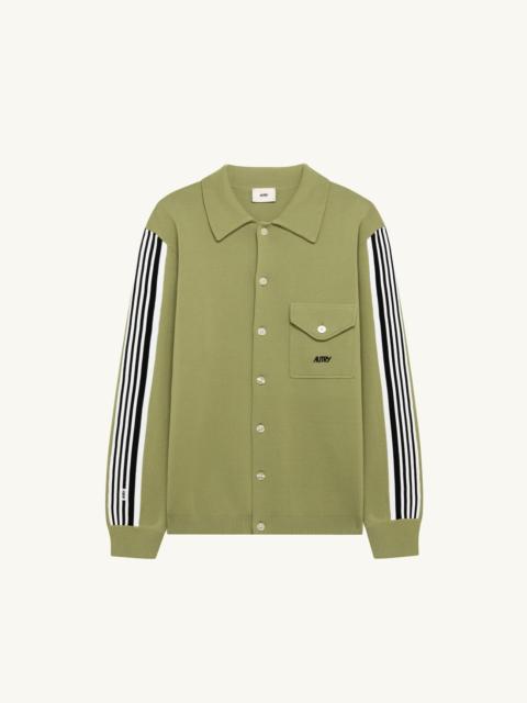 KNITTED VISCOSE SHIRT JACKET MAN