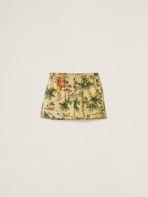 Printed silk boxers