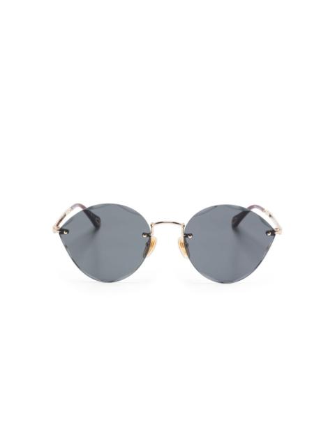 geometric-frame sunglasses