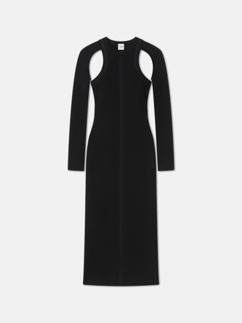 Crochet-Trim Midi Dress