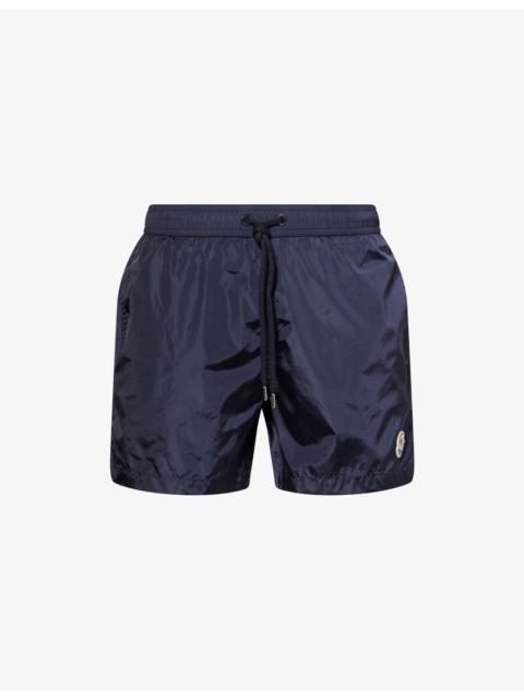 Brand-Patch Drawstring Swim Shorts