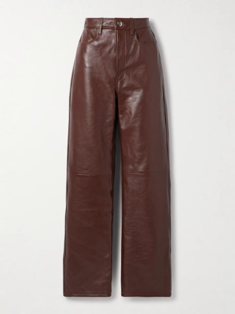 The Quinn Leather Straight-leg Pants