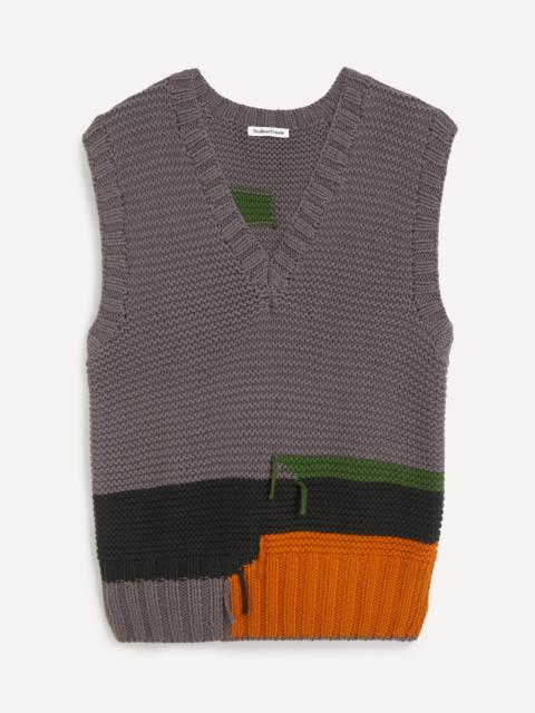 Heidi Grey Cotton-Knit Vest