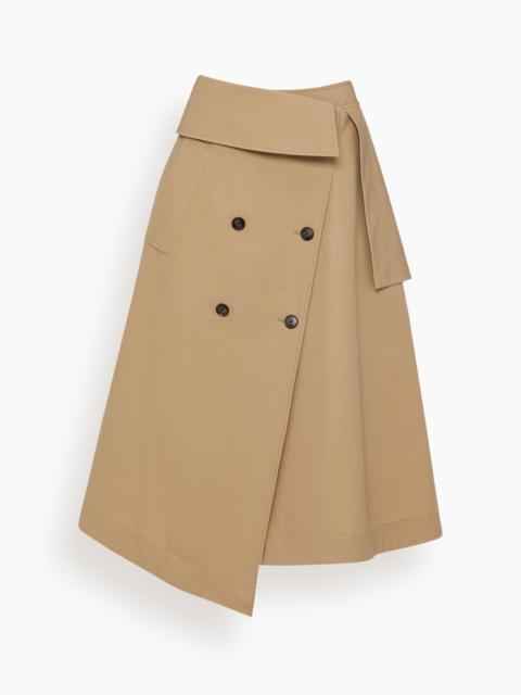 Deconstructed Trench Skirt in Sand