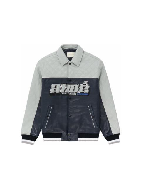 Aime Leon Dore Leather Aimé Concord Jacket Navy