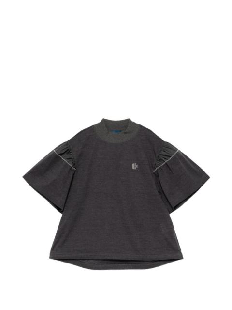 ruffled short-sleeve T-shirt