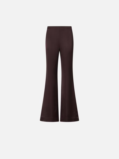 FLARED TROUSERS IN SATIN