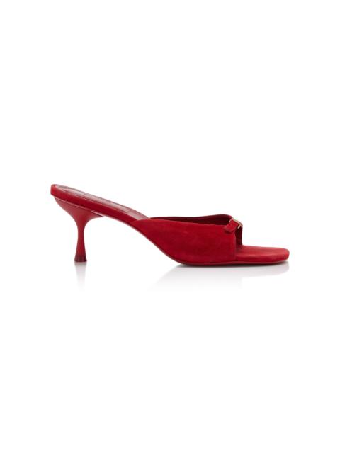 Carey Suede Sandals red