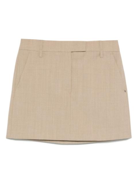 wool-blend mini skirt