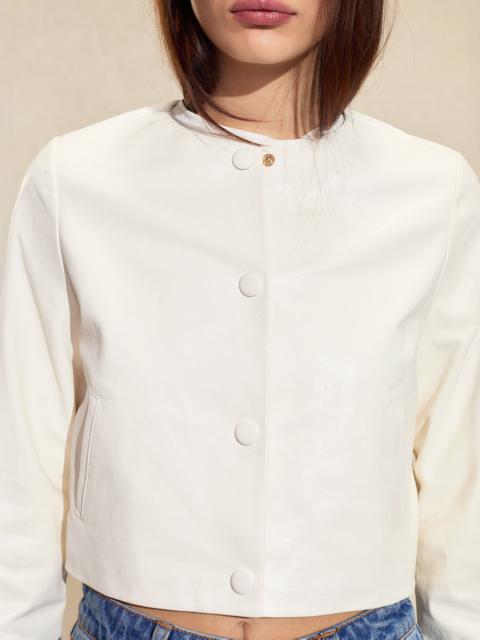 Downtown Cropped Leather Jacket