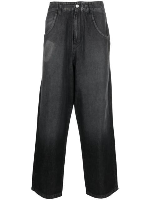 button-up wide-leg jeans