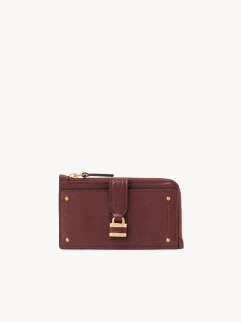 SMALL PADDINGTON PURSE WITH CARD SLOTS IN GRAINED LEATHER