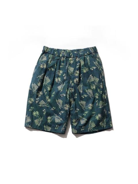 2 Pleats Relax Shorts - Green