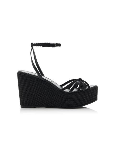 Dree Suede Platform Wedge Sandals black