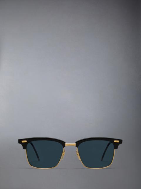 ACETATE AND TITANIUM RECTANGULAR SUNGLASSES