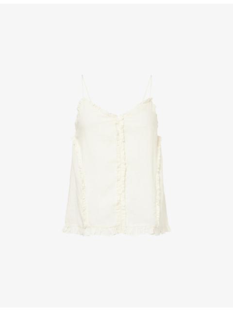 Madeleine Frilled Linen Top