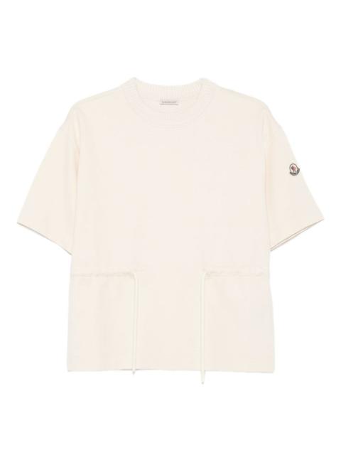 drawstring-waist cotton T-shirt