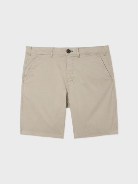 Stone Grey Organic Cotton-Twill Shorts