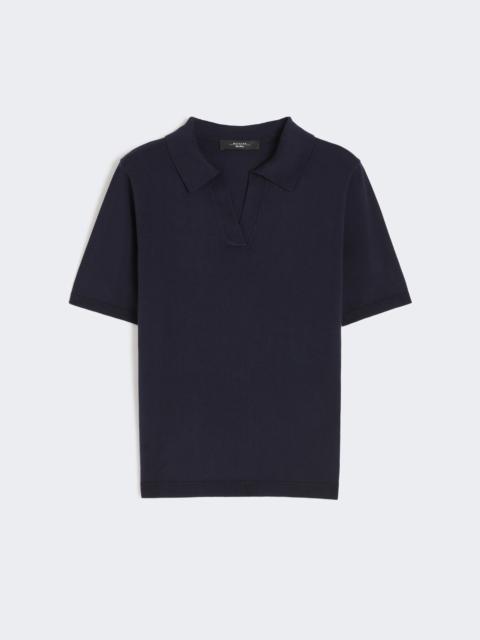 RONCOLO Silk and cotton polo T-shirt