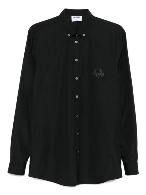 logo-embroidered cotton shirt