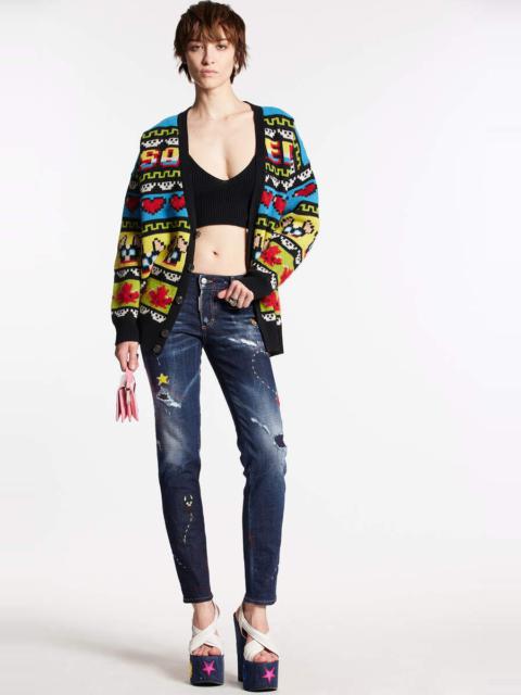 DARK MONSTER MAZE WASH MEDIUM WAIST SKINNY JEANS