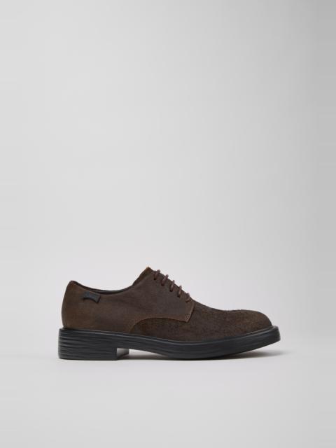 Brown Nubuck Shoes for Men.