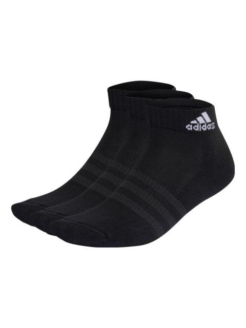 adidas Cushioned Sportswear Ankle Socks 3 Pairs 'Black' IC1277