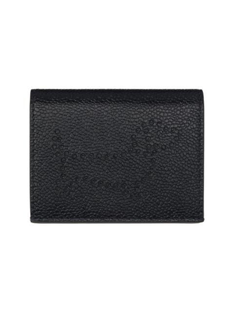 Black Pebble Grain Hector Double Card Holder