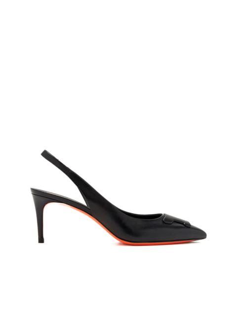 65mm slingback leather pumps