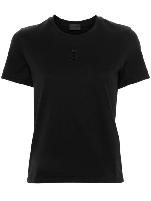 logo-embroidered cotton T-shirt