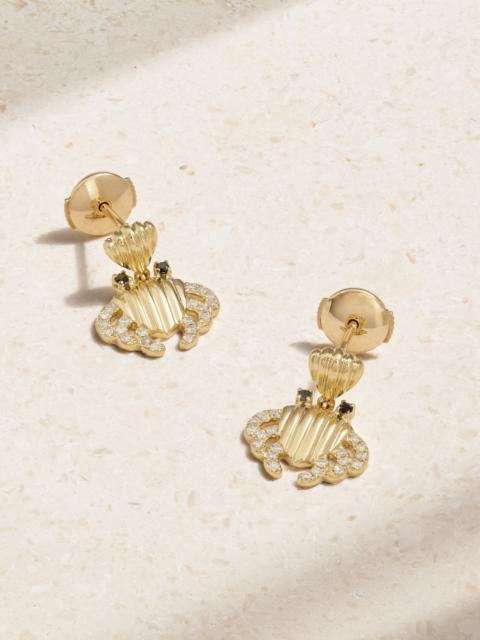 9-karat Gold Diamond Earrings