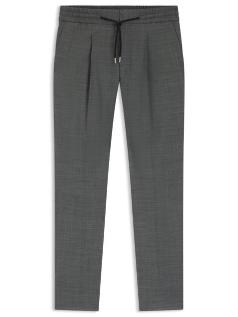 SLIM-FIT TROUSERS IN WOOL-BLEND SHARKSKIN