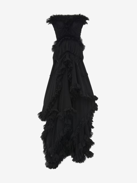 Ruffled Evening Dress