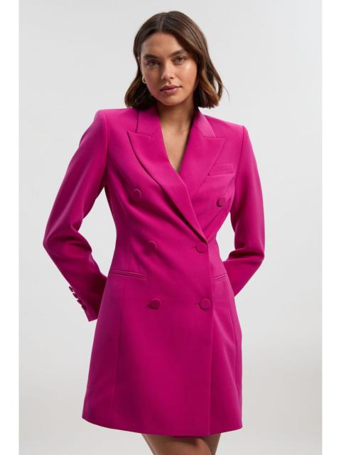 Petite Polished Tailored Double Breasted Blazer Mini Dress