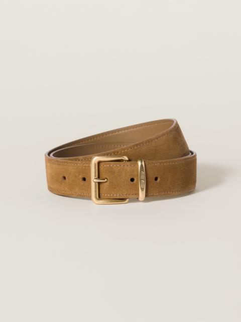 Suede belt